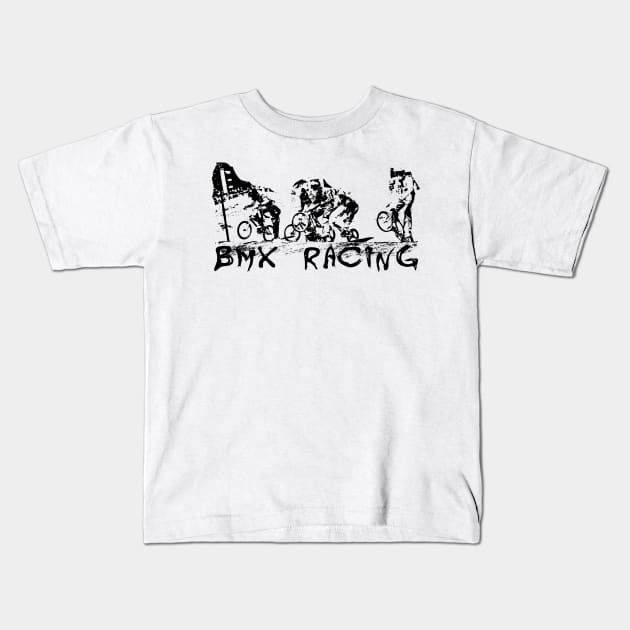 bmx Kids T-Shirt by rickylabellevie